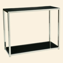 Yield Foyer Table Chrome / Black Glass Thumbnail Image