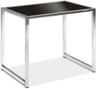 Name:Yield End Table Chrome / Black Glass, Item id:8810_YLD09 (Medium Image)