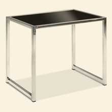 Yield End Table Chrome / Black Glass Thumbnail Image