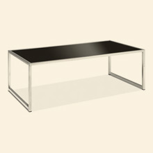 Yield Coffee Table Chrome / Black Glass Thumbnail Image