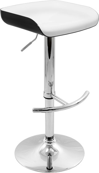 Name:Sleek Barstool Black White Seat, Item id:9110_BSAWSLKBKW (Medium Image)
