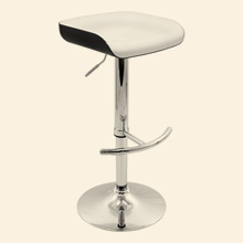 Sleek Barstool Black White Seat Thumbnail Image