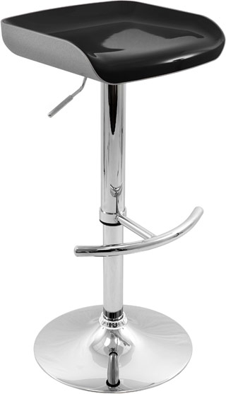 Name:Sleek Barstool Silver Black Seat, Item id:9110_BSAWSLKSVBK (Medium Image)