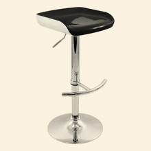 Sleek Barstool White Black Seat Thumbnail Image