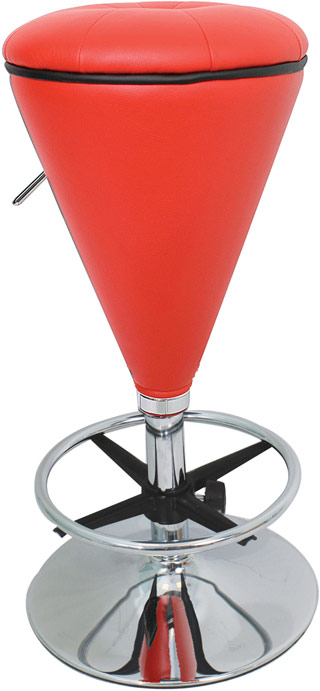 Name:Sugar Cone Barstool Red, Item id:9110_BSCONERBK (Medium Image)