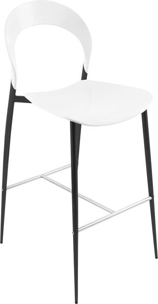 Name:White Moonrise Barstool w Black Legs, Item id:9110_BSGYMNRISEBK (Medium Image)