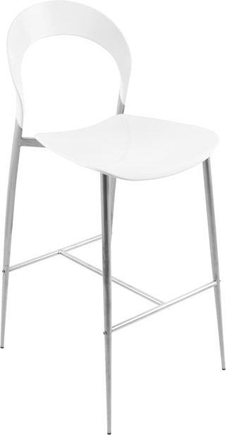 Name:White Moonrise Barstool w Silver Legs, Item id:9110_BSGYMNRISESV (Medium Image)