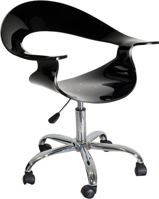 Name:Rumor Chair Black Acrylic, Item id:9110_CHRTWRUMORBK (Medium Image)