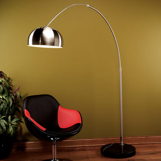 Name:Chrome Arch Lamp, Item id:9110_LSARCHFLR (Medium Image)