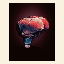 Mini Brain Electra Lamp Blue Red Thumbnail Image