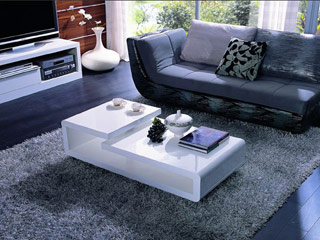 Name:5011C - Modern White Lacquer Coffee Table, Item id:9310_VGZH5011C (Medium Image)