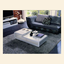 5011C - Modern White Lacquer Coffee Table Thumbnail Image