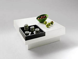 Name:59006 - Modern White and Black Coffee Table, Item id:9310_VGZH59006 (Medium Image)