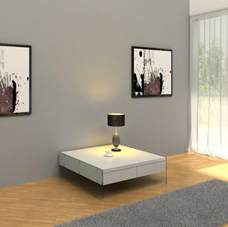 Name:Modern White Floating Coffee Table, Item id:9310_VGCEPARKERM2553 (Medium Image)