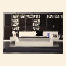 Alaska Modern White Lacquer Bed Thumbnail Image