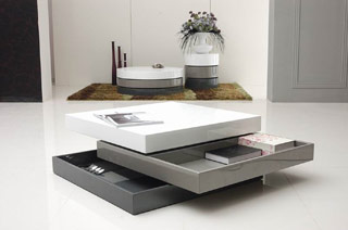 Name:Trio-2 - Lacquer 3 Tone Square Coffee Table, Item id:9310_VGGU801CT-2 (Medium Image)