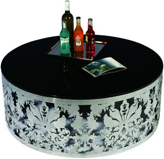 Name:Modern Stainless Steel and Glass Top Coffee Table, Item id:9310_VGDF-0101-1 (Medium Image)