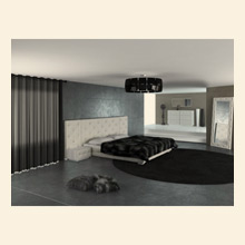 Melody - White Modern Leather Platform Bed Thumbnail Image