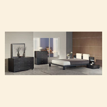 Kyoto Modern Gray Bed Set with Pillows Thumbnail Image