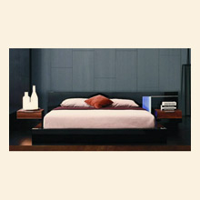 Alaska Night Modern Black Lacquer Bed Thumbnail Image