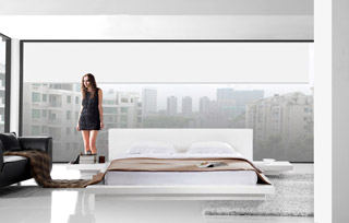 Name:Opal - White Gloss Platform Bed, Item id:9310_opal-white-white-glossy-platform-be (Medium Image)