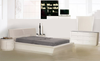Name:Symphony Contemporary White Lacquer Bed, Item id:9310_ssymphony-bed-set (Medium Image)