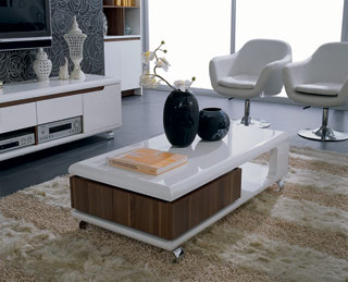 Name:Zino - Modern White and Walnut Coffee Table, Item id:9310_VGZH201137 (Medium Image)