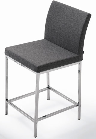 Name:Aria Chrome Dining Chair, Item id:9710_aria_chrome_counter (Medium Image)
