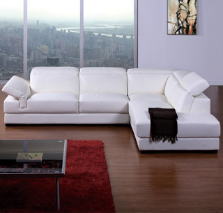 Name:Modern White Leather Sectional Sofa, Item id:9910_TOS-BVT-B2199 (Medium Image)