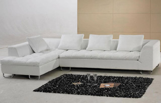 Name:White Leather Sectional Sofa, Item id:9910_TOS-FY632 (Medium Image)