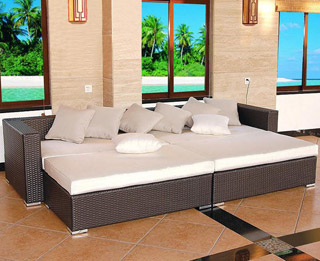 Name:4 Piece Brown Wicker Sofa Set (2 One-Seater Sofa and 2 Footrest), Item id:9910_TOS-GW0054SET (Medium Image)