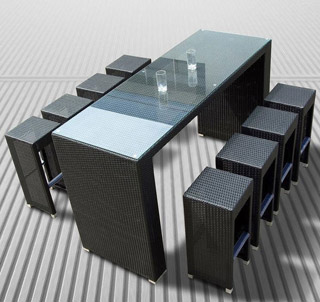 Name:Tosh Furniture Black Bar Set with Ivory Cushions, Item id:9910_TOS-GW0086SET (Medium Image)