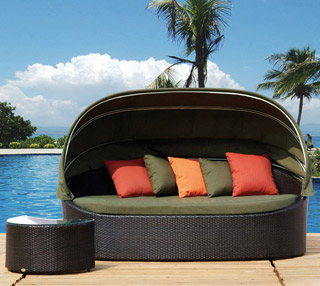 Name:Tosh Furniture Black Lounge with Canopy and Side Table, Item id:9910_TOS-GW2024SET (Medium Image)