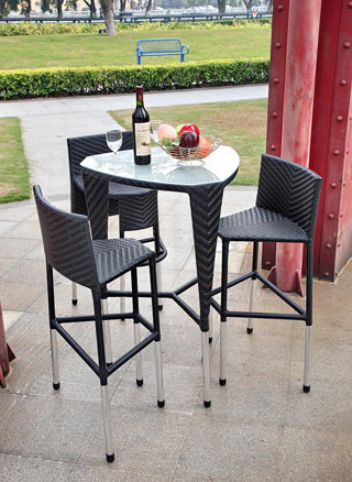 Name:Tosh Furniture Black Triangle Bar Set, Item id:9910_TOS-GW3006SET (Medium Image)