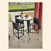Tosh Furniture Black Triangle Bar Set Thumbnail Image