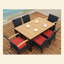 Tosh Furniture Dark Brown Dining Set Thumbnail Image