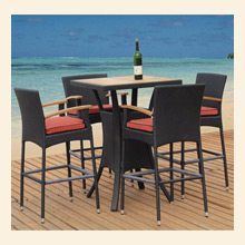 Tosh Furniture Dark Brown Bar Set Thumbnail Image
