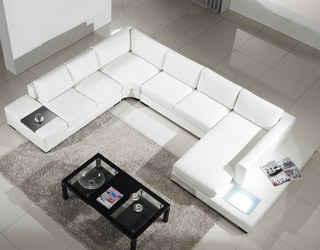 Name:Modern White Bonded Leather Sectional Sofa, Item id:9910_TOS-LF-2029-BN (Medium Image)