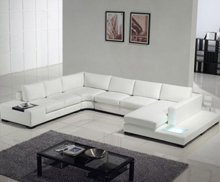 Name:Modern White Leather Sectional Sofa, Item id:9910_TOS-LF-2029 (Medium Image)