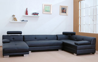 Name:Modern Black Sectional Sofa Set, Item id:9910_TOS-LF-3334-BN (Medium Image)