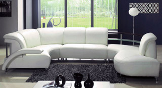 Name:Modern White Bonded Leather Sectional Sofa, Item id:9910_TOS-LF-401 (Medium Image)
