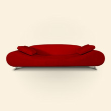 Modern Red Lounge 3-Seater Sofa
