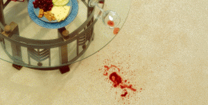 area rug stain