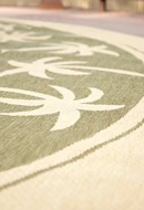 Ankara Creme/Green Outdoor Rug