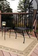 Terme Creme/Green Outdoor Rug