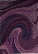 Action Painting 4018-34 Violet Rug
