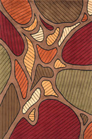 New Wave Graphic Taupe Rug