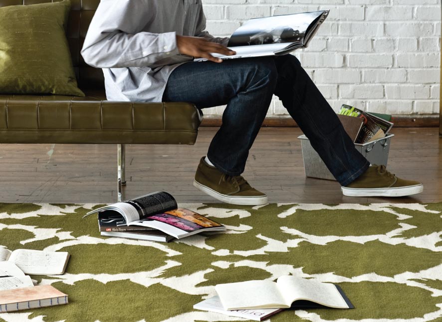 Thomas Paul Zinnia Grass Cream Rug from the Botanical Rugs collection