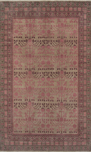 Momeni Banaras BNR-5 Pink Hand Knotted Wool Rug Product Image