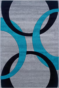 Linon Blue Patterned Hilo Rug Product Image